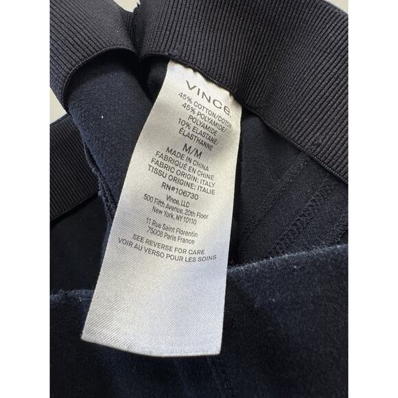 Vince Womens Tapered Pull On Pants Size Medium Navy Blue Stretch Side Zip - Picture 5 of 7
